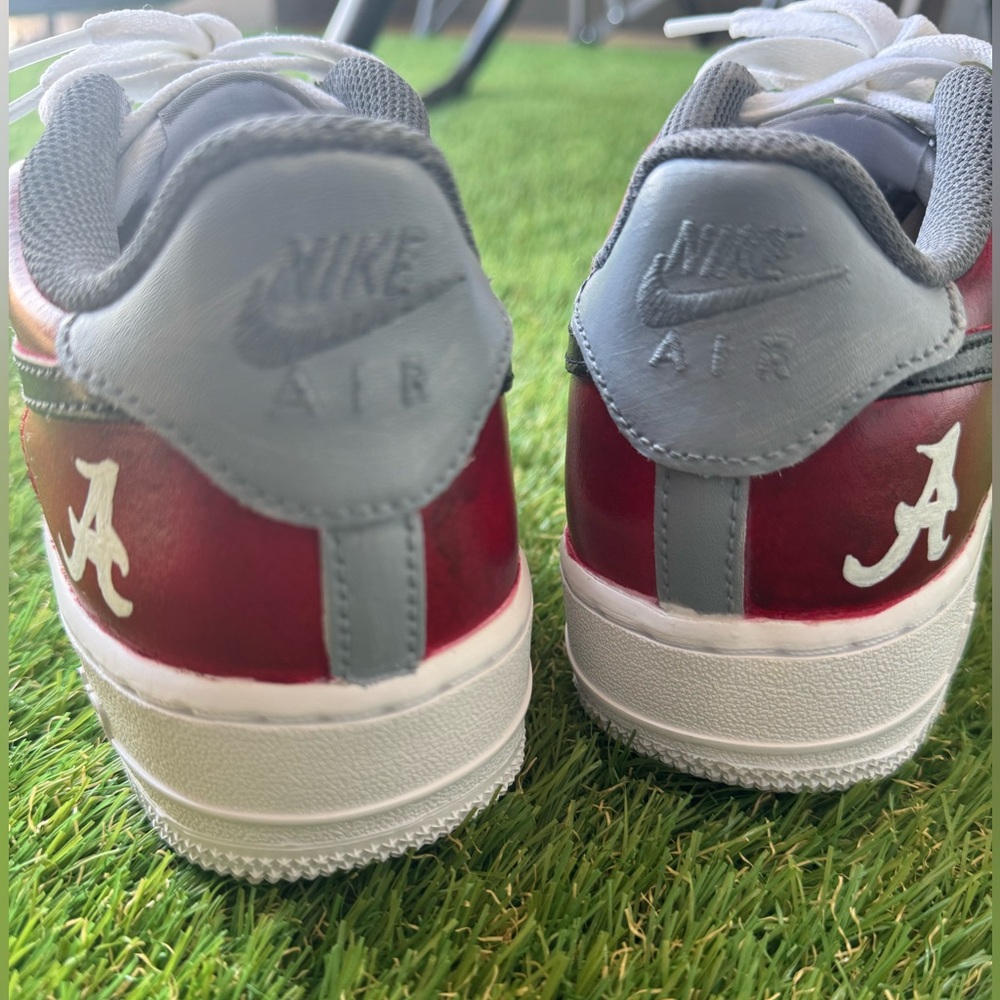 Custom Alabama Crimson Tide Nike Air Force 1 W Sz 8.5/ Y7 - Picture 4 of 9